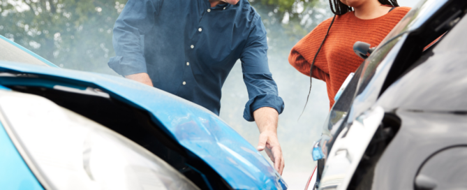 two people talking after an accident Florida Highway Patrol Accident Report